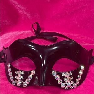 Handmade glass stone masquerade mask